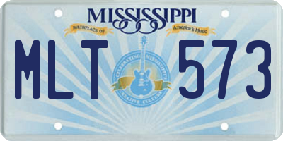 MS license plate MLT573