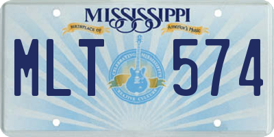 MS license plate MLT574