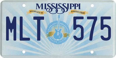 MS license plate MLT575
