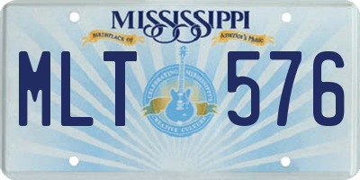 MS license plate MLT576