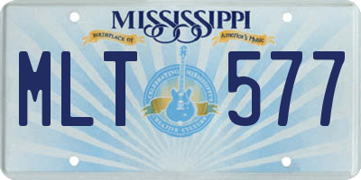 MS license plate MLT577