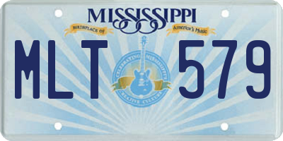 MS license plate MLT579