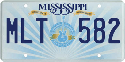 MS license plate MLT582