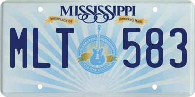 MS license plate MLT583
