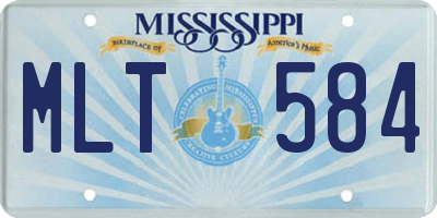 MS license plate MLT584