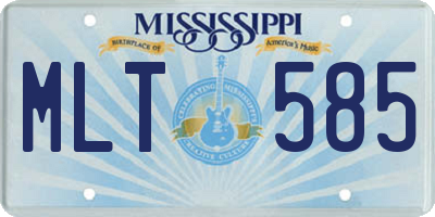 MS license plate MLT585