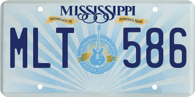 MS license plate MLT586