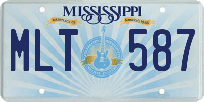 MS license plate MLT587