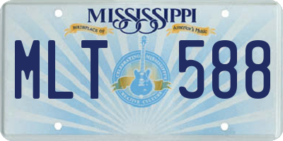 MS license plate MLT588