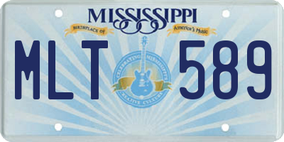 MS license plate MLT589