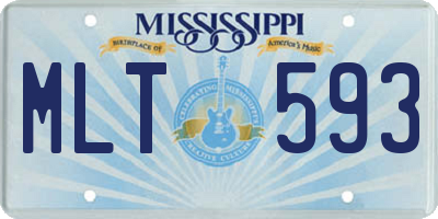MS license plate MLT593