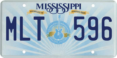 MS license plate MLT596