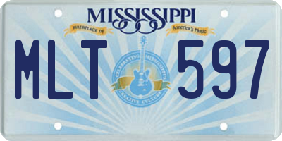 MS license plate MLT597