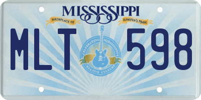 MS license plate MLT598