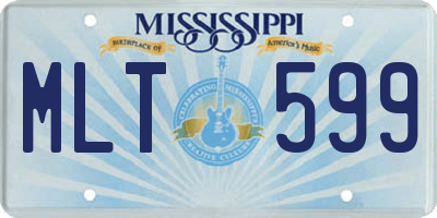 MS license plate MLT599