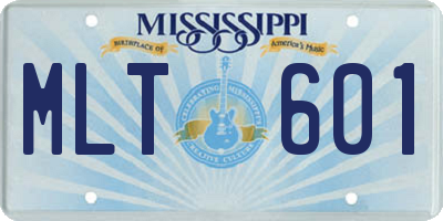MS license plate MLT601