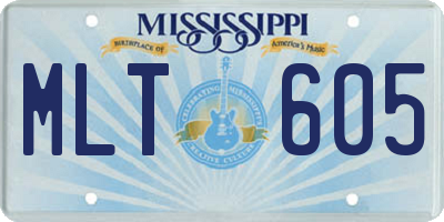 MS license plate MLT605