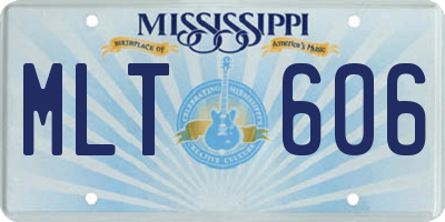 MS license plate MLT606