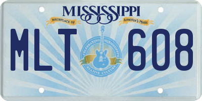 MS license plate MLT608