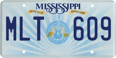 MS license plate MLT609