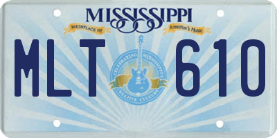 MS license plate MLT610
