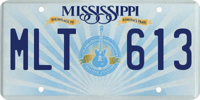 MS license plate MLT613