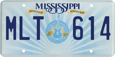 MS license plate MLT614