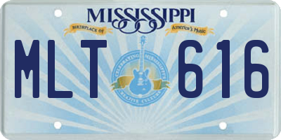 MS license plate MLT616