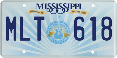 MS license plate MLT618