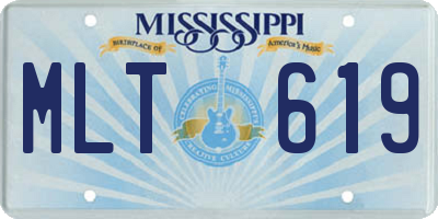 MS license plate MLT619