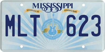 MS license plate MLT623