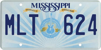 MS license plate MLT624
