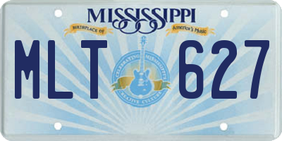 MS license plate MLT627