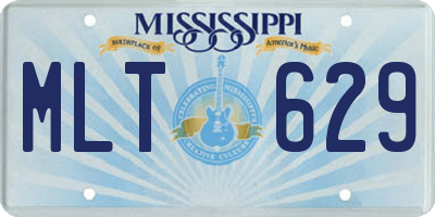 MS license plate MLT629