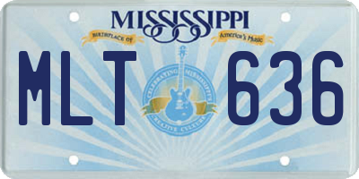 MS license plate MLT636