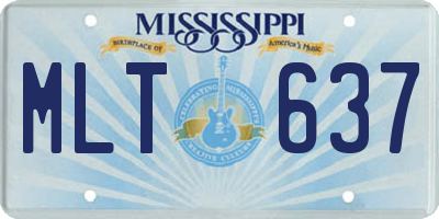 MS license plate MLT637
