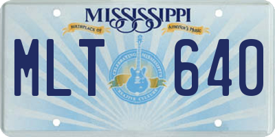 MS license plate MLT640