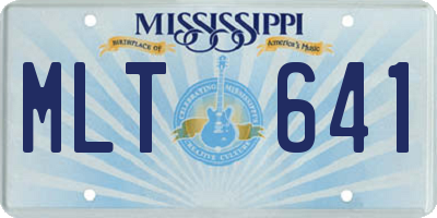 MS license plate MLT641