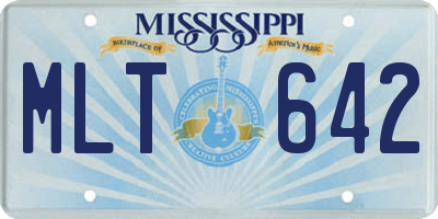 MS license plate MLT642