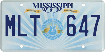 MS license plate MLT647