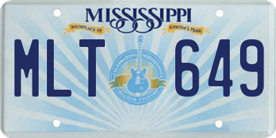 MS license plate MLT649