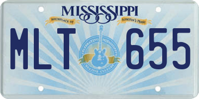 MS license plate MLT655