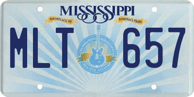 MS license plate MLT657