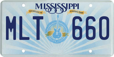 MS license plate MLT660