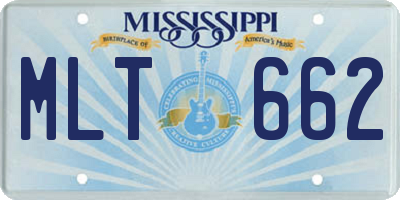 MS license plate MLT662