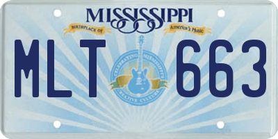 MS license plate MLT663
