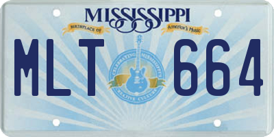MS license plate MLT664