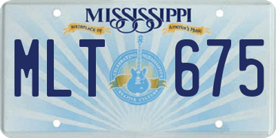 MS license plate MLT675