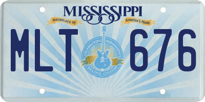 MS license plate MLT676