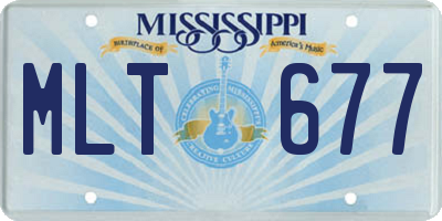 MS license plate MLT677